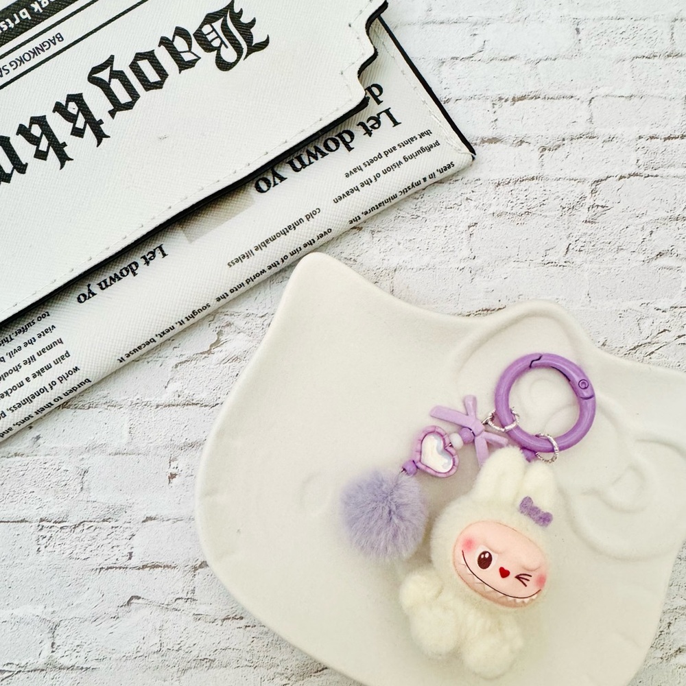 Cute Kawaii Keychain with Pom Pom